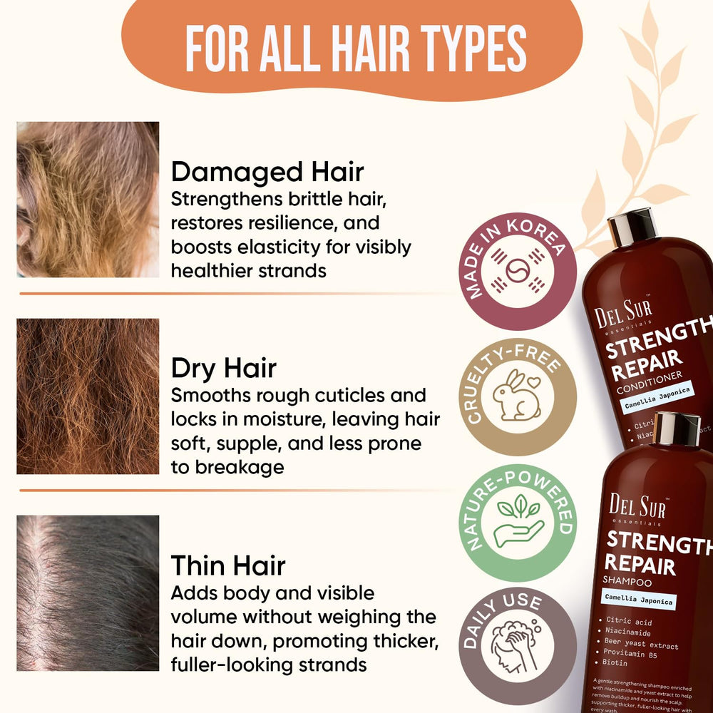 DEL SUR conditioner texture showing frizz reduction and hydration