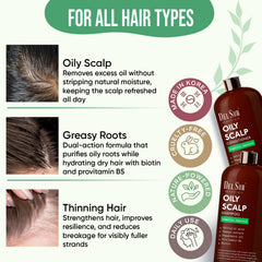 DEL SUR Oil-control Conditioner bottle emphasizes mid-length hydration