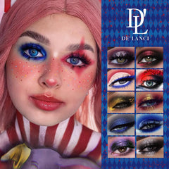 DE'LANCI Klein blue matte swatch offers cool, futuristic smoky eye possibilities.