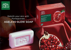 DE LEAF THANAKA Pomegranate Bar Soap moisture-rich formula supports soft, smooth skin.