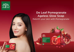 DE LEAF THANAKA Pomegranate Bar Soap vitamin E boost nourishes skin during bath.