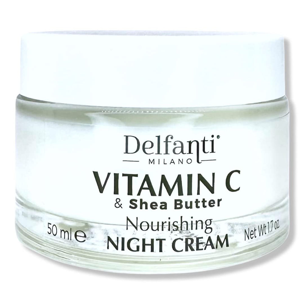 Delfanti-Milano bottle pump closeup highlights premium hydration for night care.