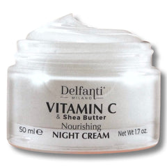 Delfanti-Milano face-neck-application demonstrates nightly care routine suitability.