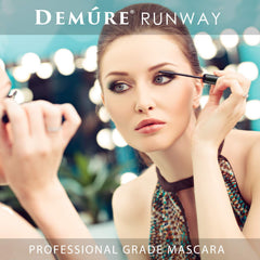 DELÚVIA Demure mineral mascara extension-safe formula supports lash extensions.