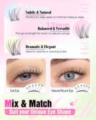 Delyneph 14mm lashes offer soft, dramatic finish