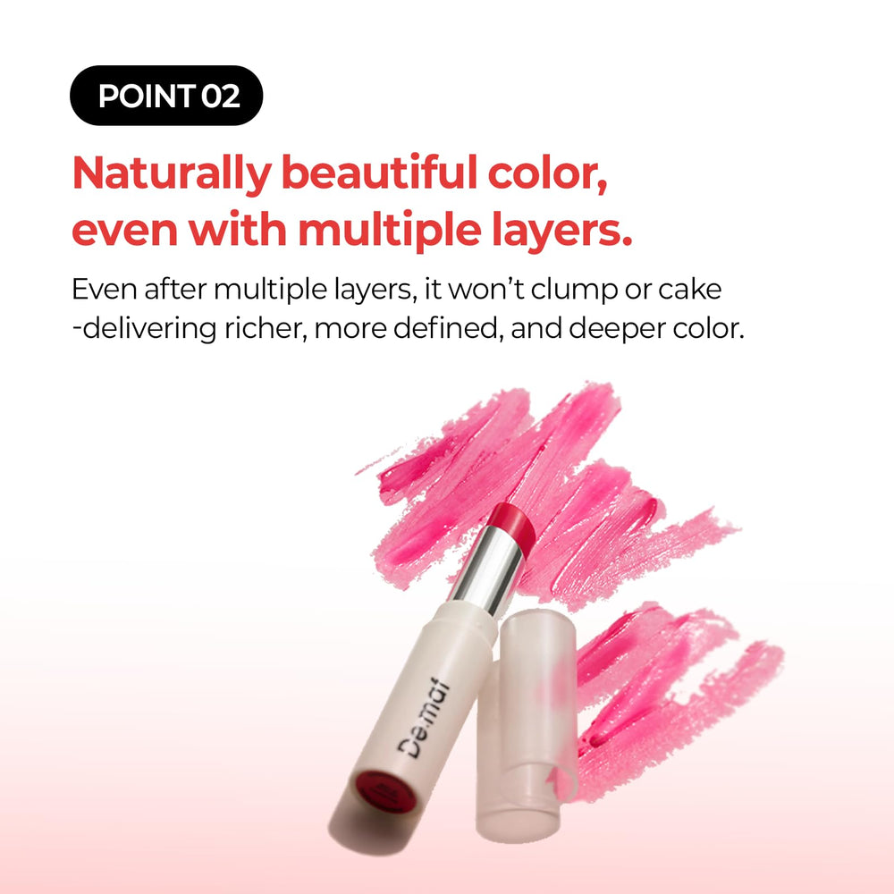 Demaf Gloss Balm tube image highlights compact, travel-friendly packaging.
