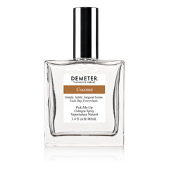 DEMETER coconut fragrance bottle with fresh, edible-like coconut scent for daily wear.