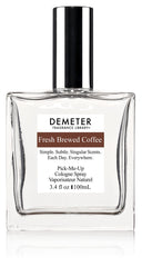DEMETER Fresh Brewed Coffee bottle pour offers portable freshness for daily wear and on-the-go scent.