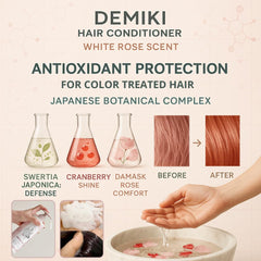 DEMIKI fragrance-scene evokes rose and apple notes for spa-like ritual