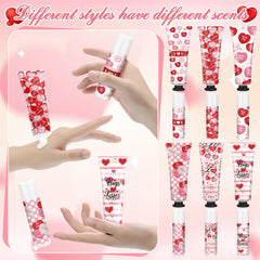 Demissle lip balm trio in strawberry, vanilla, and rose scents.
