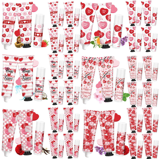 Demissle Valentine hand cream and lip balm duo in heart design, perfect for gifting.