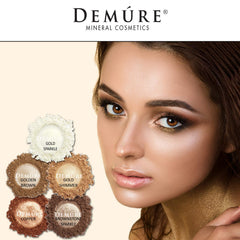 DEMÚRE Demure day-to-night gold sparkle eye shadow for versatile looks