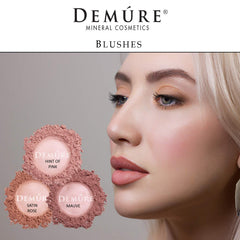 Demure Mineral Blush powder texture close-up highlighting smooth finish