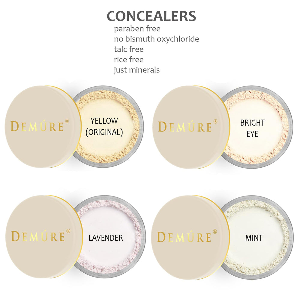DEMÚRE Demure Mineral Concealer water-resistant finish lasting through day.