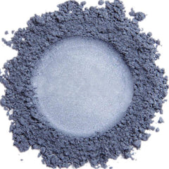 DEMÚRE Demure smoky blue eye shadow swatch showing rich mineral shimmer and blendable color