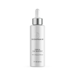 Deoxygain Hair Serum bottle with 2DDR formula signaling follicle support.