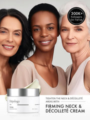 Depology crepey neck area smoothing close-up suggests hydration and softness.