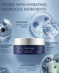 depology eye patches with botanical extracts and seaweed refresh the under-eye area.
