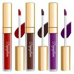 Depuplum 3pc matte liquid lipstick red shade for bold, long-lasting color.