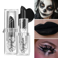 Depuplum white lipstick close-up for stark gothic contrast
