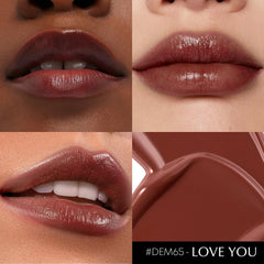 Depuplum Hydrate Lipstick application glide shows smooth, non-sticky color.
