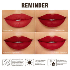 Depuplum matte liquid lipstick on diverse skin tones showing versatility.
