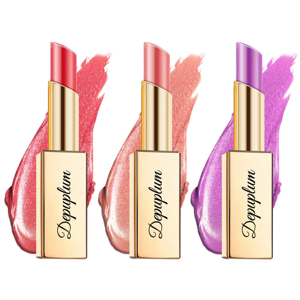 Depuplum lipset packaging detail highlighting premium design and cruelty-free branding.