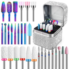 Depvko Nail Drill Bits storage case organized for travel and work