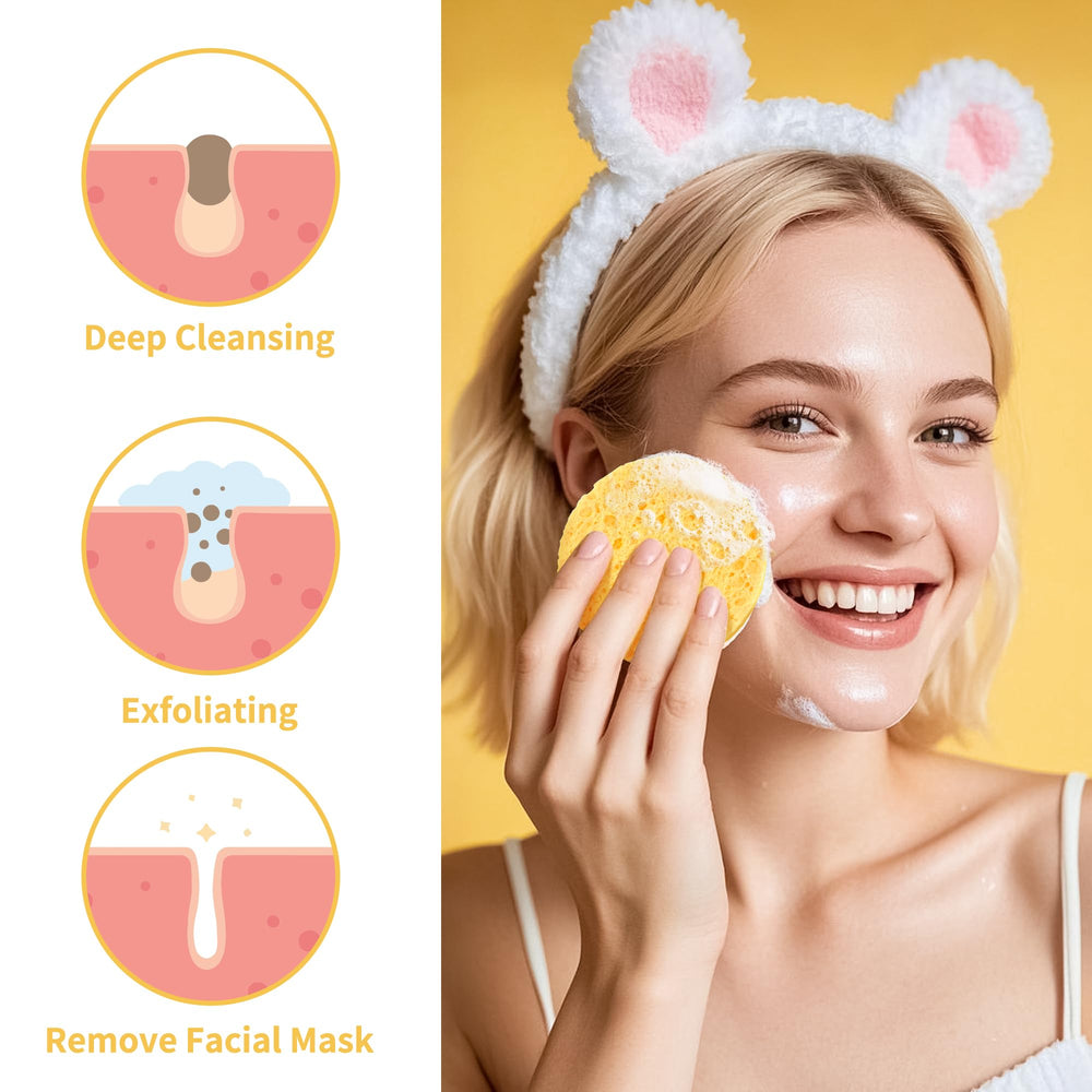 Derloyo makeup removal sponges support gentle face cleansing and mask removal.