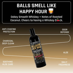 Derm Dude BallGasmic bottle charcoal detail highlights cleansing power.