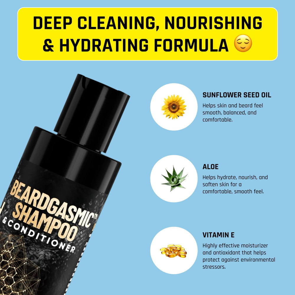 Derm Dude BeardGasmic ingredients: Aloe Vera and Vitamin E.