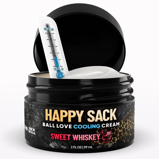 Derm Dude Happy Sack front label highlights odor control for men.