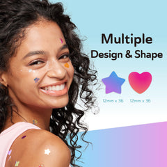 DERMA ANGEL patches on skin display 4 designs for options