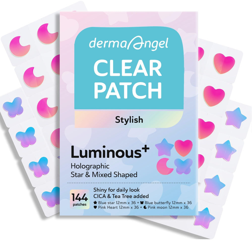 DERMA ANGEL star patch on skin for targeted blemish care