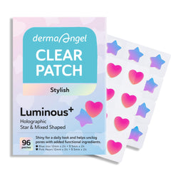 DERMA ANGEL Star patches applied on the face for high absorption and blemish care
