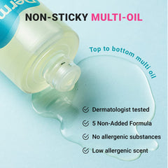 Derma B Intensive Barrier Multi Body Oil texture delivers a subtle, glossy finish