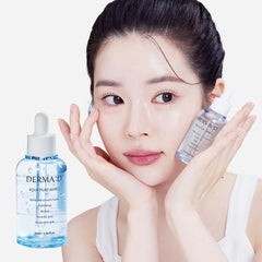 DERMA:D Satin-texture serum swatch demonstrates luxurious hydration
