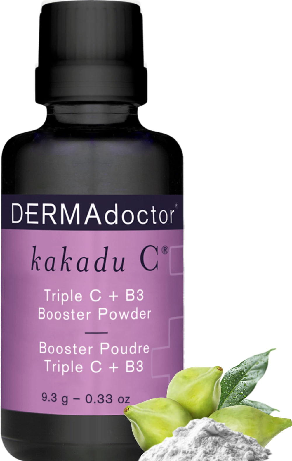 DERMAdoctor Kakadu C powder bottle showing brightening potential.