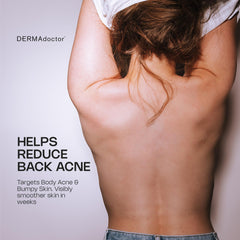 DERMAdoctor KP Bump Eraser pad application demonstrates gentle daily exfoliation