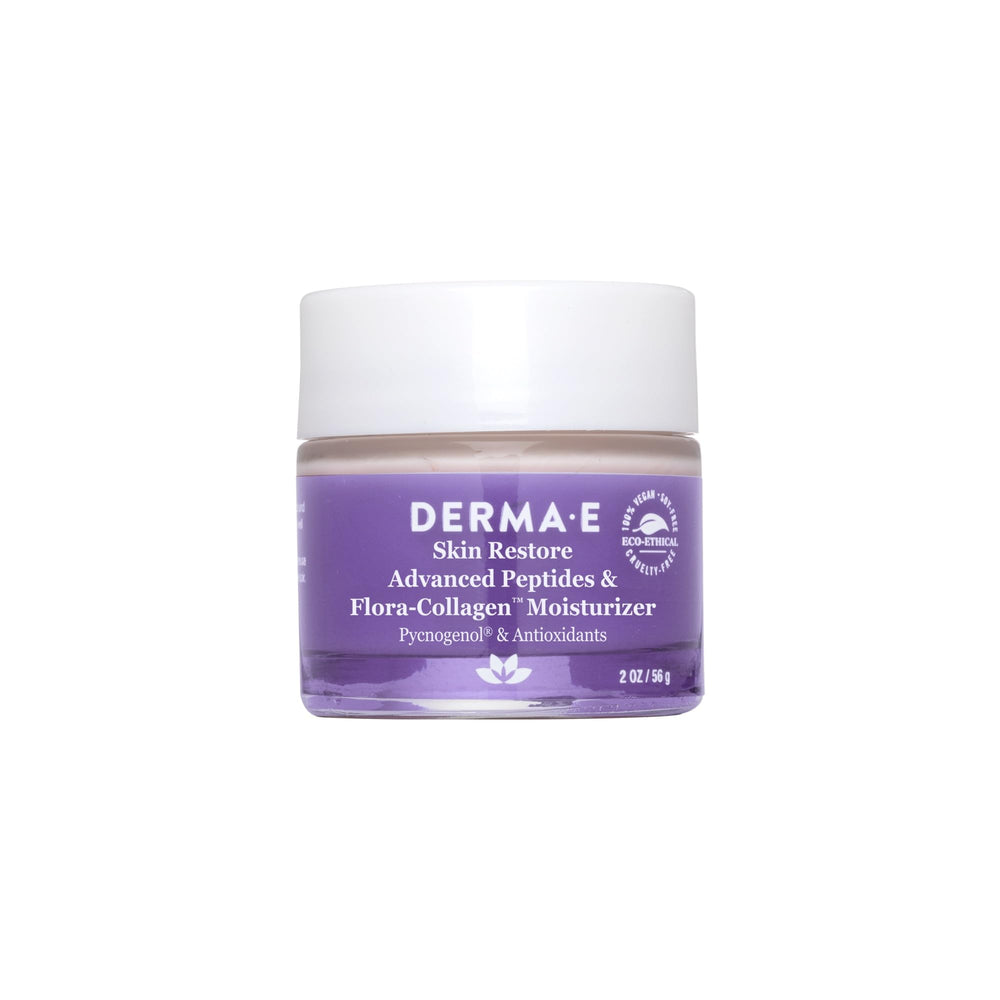 Derma E Advanced Peptides moisturizer jar—rich night cream for deep hydration