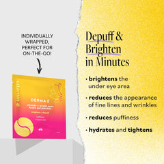 Derma E caffeine depuff under-eye patches reduce puffiness for a rested look