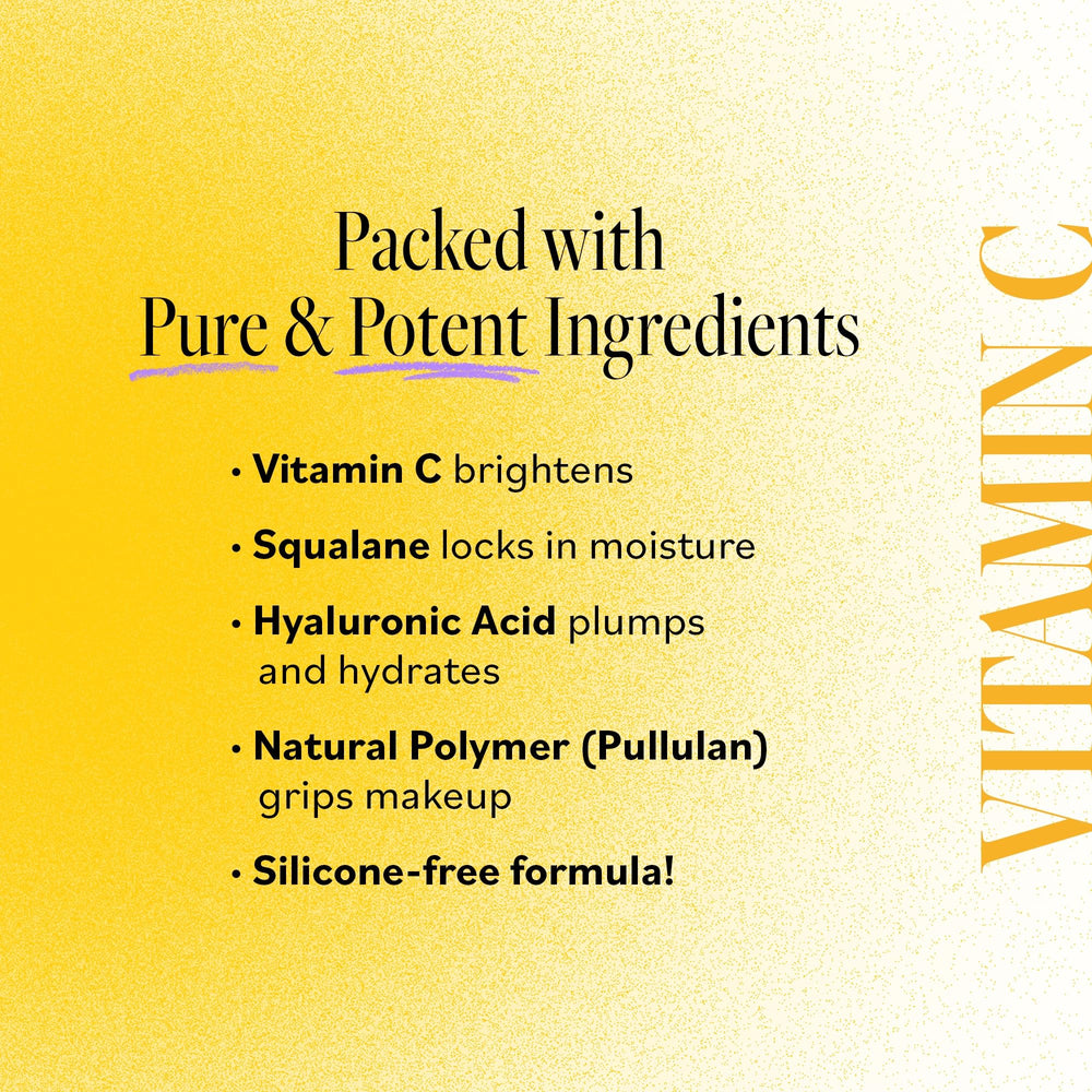 Graphic of DERMA E primer highlighting hydration from hyaluronic acid