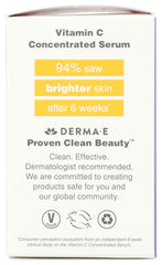 Derma E label close-up showing sustainable packaging and cruelty-free claim.