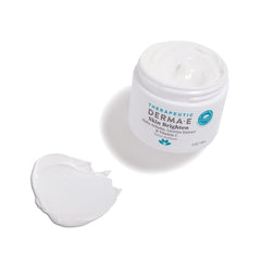 Derma E Skin Brightening Cream ingredients close-up featuring licorice and alpha-arbutin