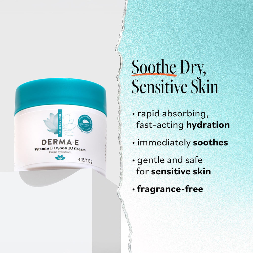 Derma E Vitamin E cream for hands providing soft, nourished skin