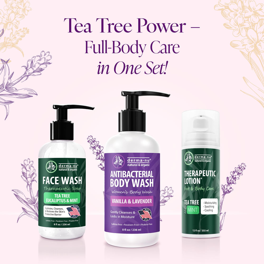 Derma-Nu women's daily cleanse suits everyday shower routines.