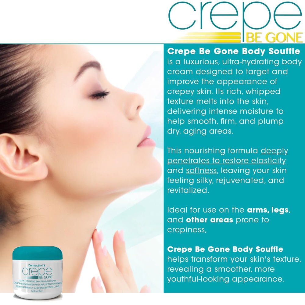Dermactin Crepe Be Gone on legs for improved hydration and softness