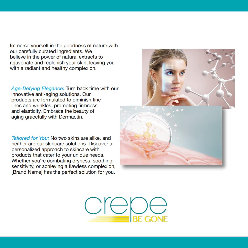 Dermactin Crepe Be Gone hydrates aging-prone skin with nourishing care.
