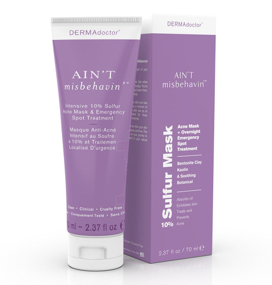 DERMAdoctor Ain't Misbehavin sulfur mask for the face drains oil and targets pore congestion.