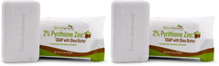 DermaHarmony 2% zinc bar soap in a two-pack for sensitive skin and daily cleansing.